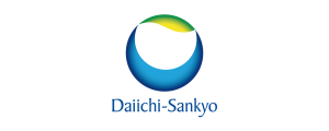 Daiichi Sankyo company logo with a circular blue, green, and yellow graphic above the company name in blue text.