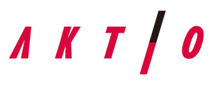 AKTIO company logo in red text on a white background.