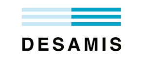 DESAMIS company logo with three horizontal blue lines and the text 'DESAMIS' below.