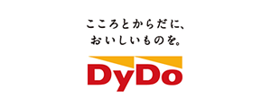 The DyDo company logo with Japanese text above it, presented on a white background.