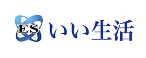 The logo for e-Seikatsu, featuring stylized blue Japanese characters and the initials 'ES', used in an AWS case study.
