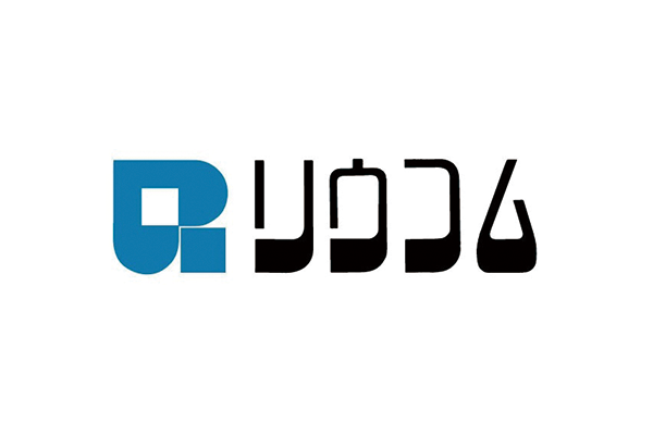 The Ryucom company logo featuring a stylized blue and black design with Japanese text.