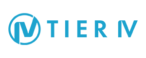 Tier IV company logo in blue text on a transparent background.