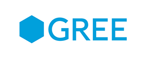 The GREE logo featuring a blue hexagon icon and the word 'GREE' in blue on a white background.