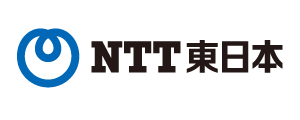 Logo of NTT East (NTT東日本), featuring a circular blue emblem and Japanese text.