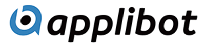 The logo of Applibot featuring a stylized blue and black design with the word 'applibot'.