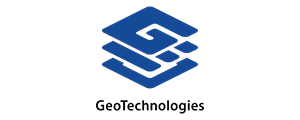 Logo of Geotechnologies featuring a stylized blue geometric 'G' design.