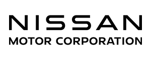 Nissan logo in black with Japanese text, displayed on a white background.