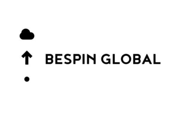 Logo of Bespin Global featuring a black cloud, upward arrow, and dot alongside the company name in bold text.