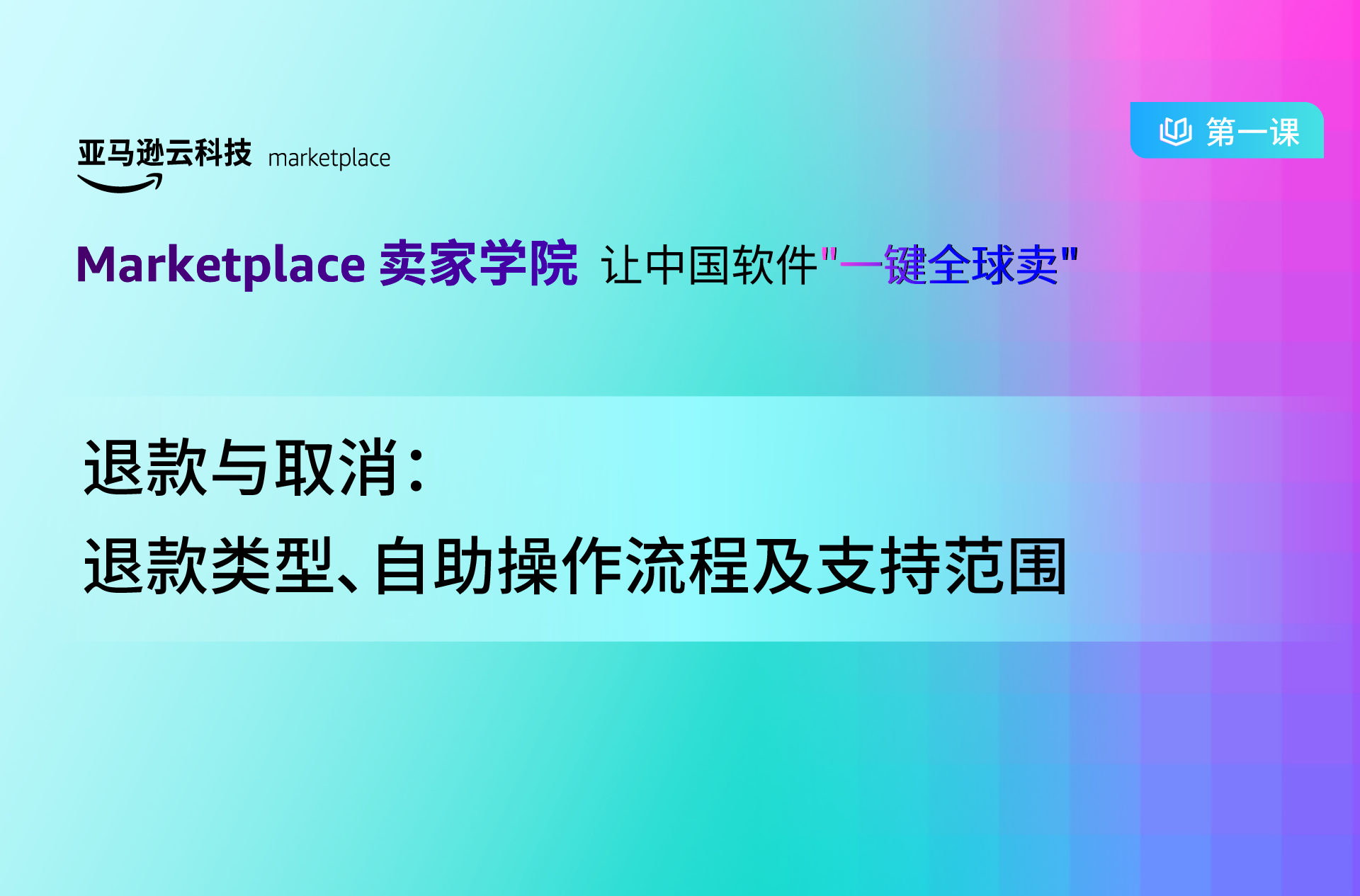 退款与取消——退款类型、自助操作流程及支持范围