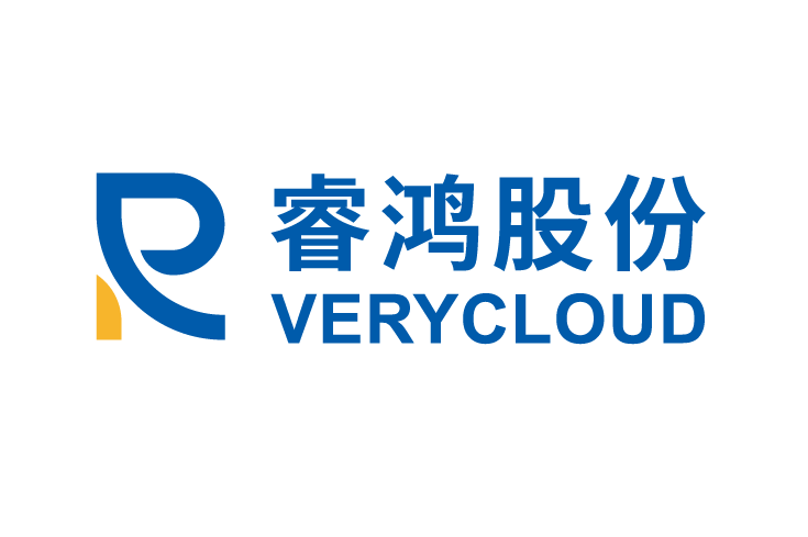 Logo of VeryCloud featuring its name in Chinese characters (睿鸿股份) and English (VERYCLOUD) with a stylized blue and yellow design on a white background.