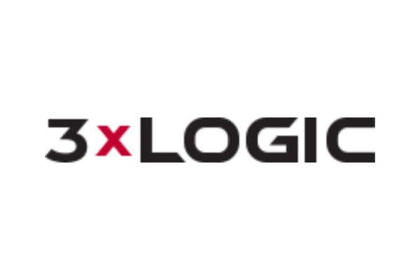 The logo for 3xLOGIC, featuring the company name with the 'X' in red and the rest of the text in black.