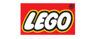 The LEGO logo with white and yellow text on a red background.