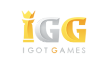 The IGG I GOT GAMES logo featuring stylized letters with a chess piece crown on the 'I', representing a gaming company.
