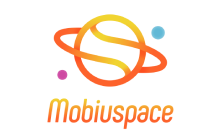 Mobiuspace company logo featuring a stylized orange and yellow planet with rings and colorful dots, with the text 'Mobiuspace' beneath the image.