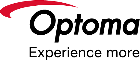 Optoma company logo with red swoosh and the tagline 'Experience more' displayed beneath the brand name.