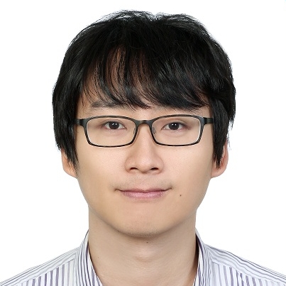 Portrait photo of an individual with glasses, short black hair, facing forward, wearing a light-colored striped shirt, used for session502 event asset.