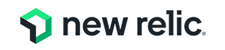 New Relic horizontal logo with geometric icon and text
