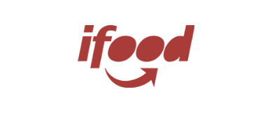 The iFood logo in red on a white background, with the word 'ifood' and a stylized arrow beneath the text.