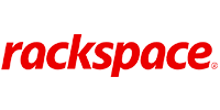 "Rackspace logo in red lowercase text on a white background."