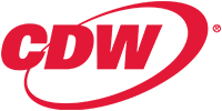 CDW company logo in red, transparent background