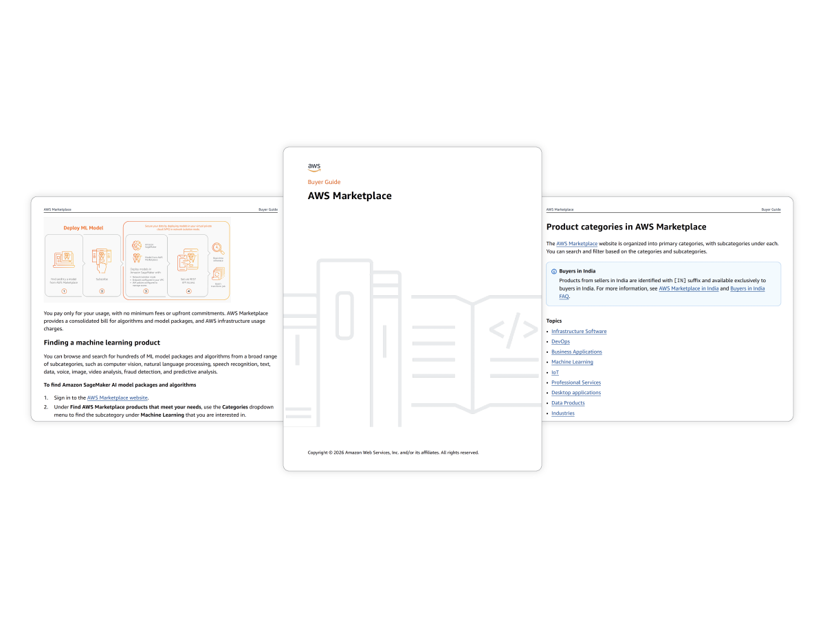 Guide to buying in AWS Marketplace eBook cover