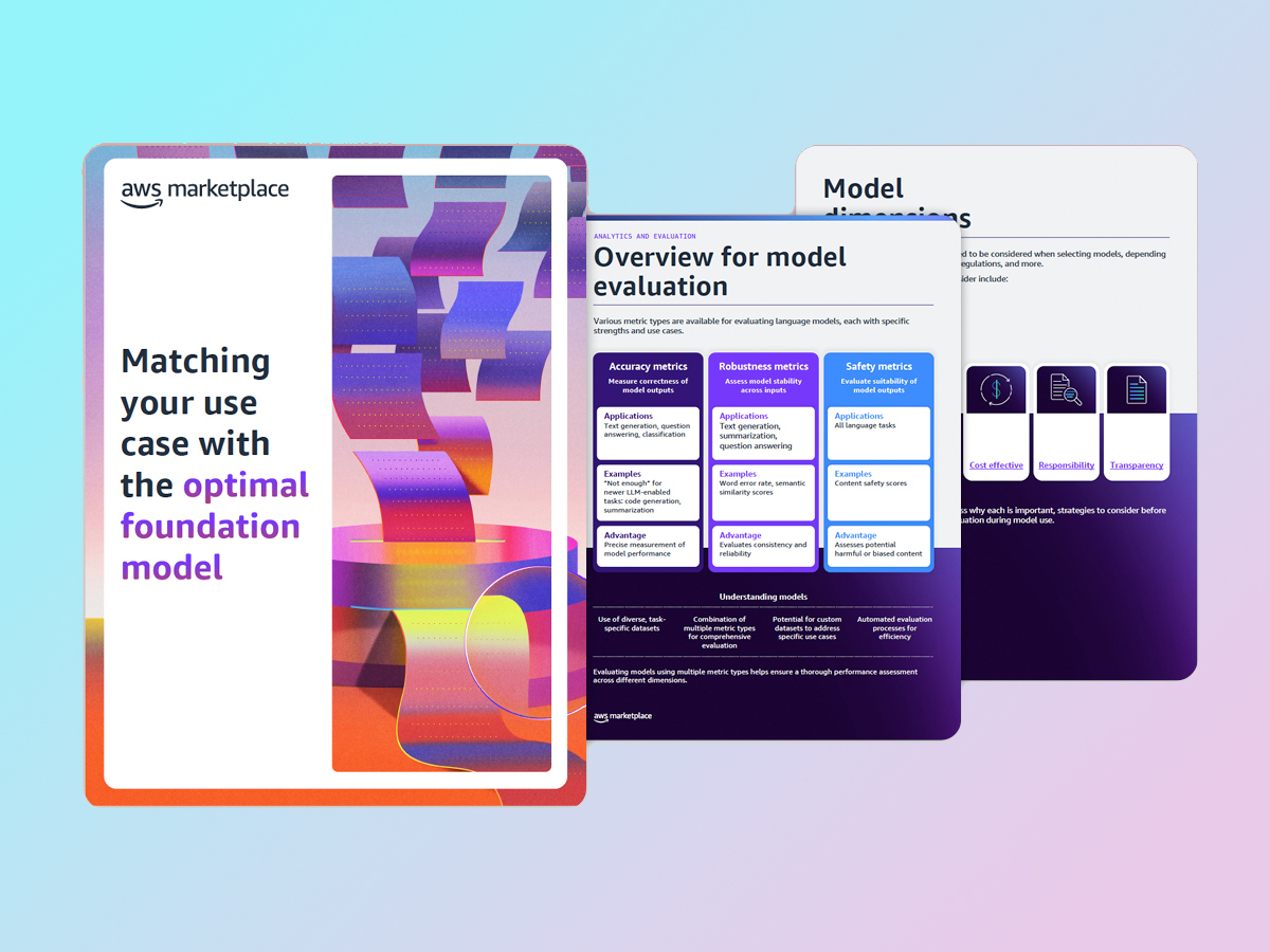 Matching your use case with the optimal foundation model eBook cover