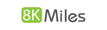 8K Miles logo with '8K' in white text on a green background and 'Miles' in gray text.