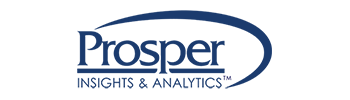Logo for Prosper Insights & Analytics, shown in blue text on a transparent background.