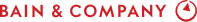 Bain & Company logo with red text and circular icon.