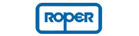 Logo of Roper with blue stylized text inside a rounded rectangular border.