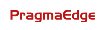 Pragma Edge logo with red text on a white background