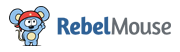 Logo for Rebel Mouse business application testimonial, featuring the Rebel Mouse mascot and text, used for AWS Marketplace.