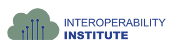 Logo of Interoperability Institute, featuring text and a stylized icon on the left.