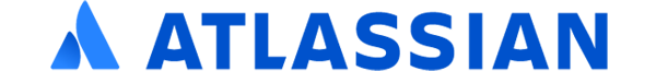 "Atlassian logo in blue text with a stylized 'A' icon."