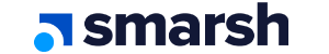 Smarsh logo in a horizontal blue design on a transparent background