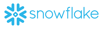 Snowflake Data Cloud logo in blue text with a snowflake icon