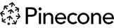 "Logo of Pinecone with a geometric pinecone design on the left."
