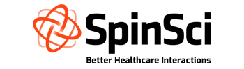 SpinSci company logo featuring black and orange text and icon on a white background.