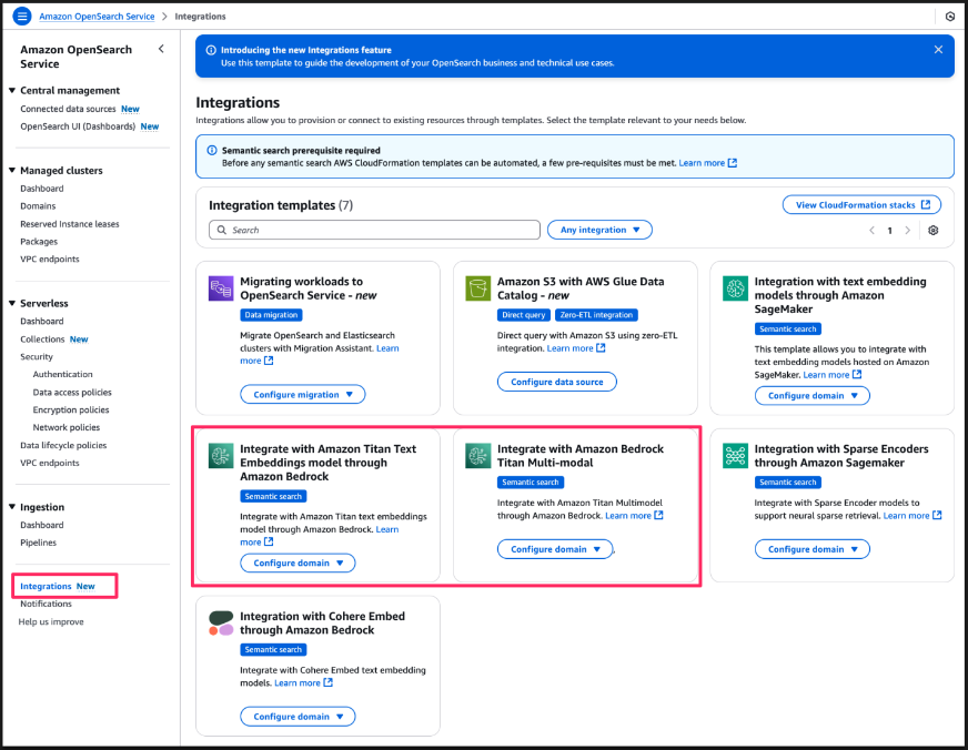 Amazon OpenSearch Serverless 用ベクトルエンジン (0:30)