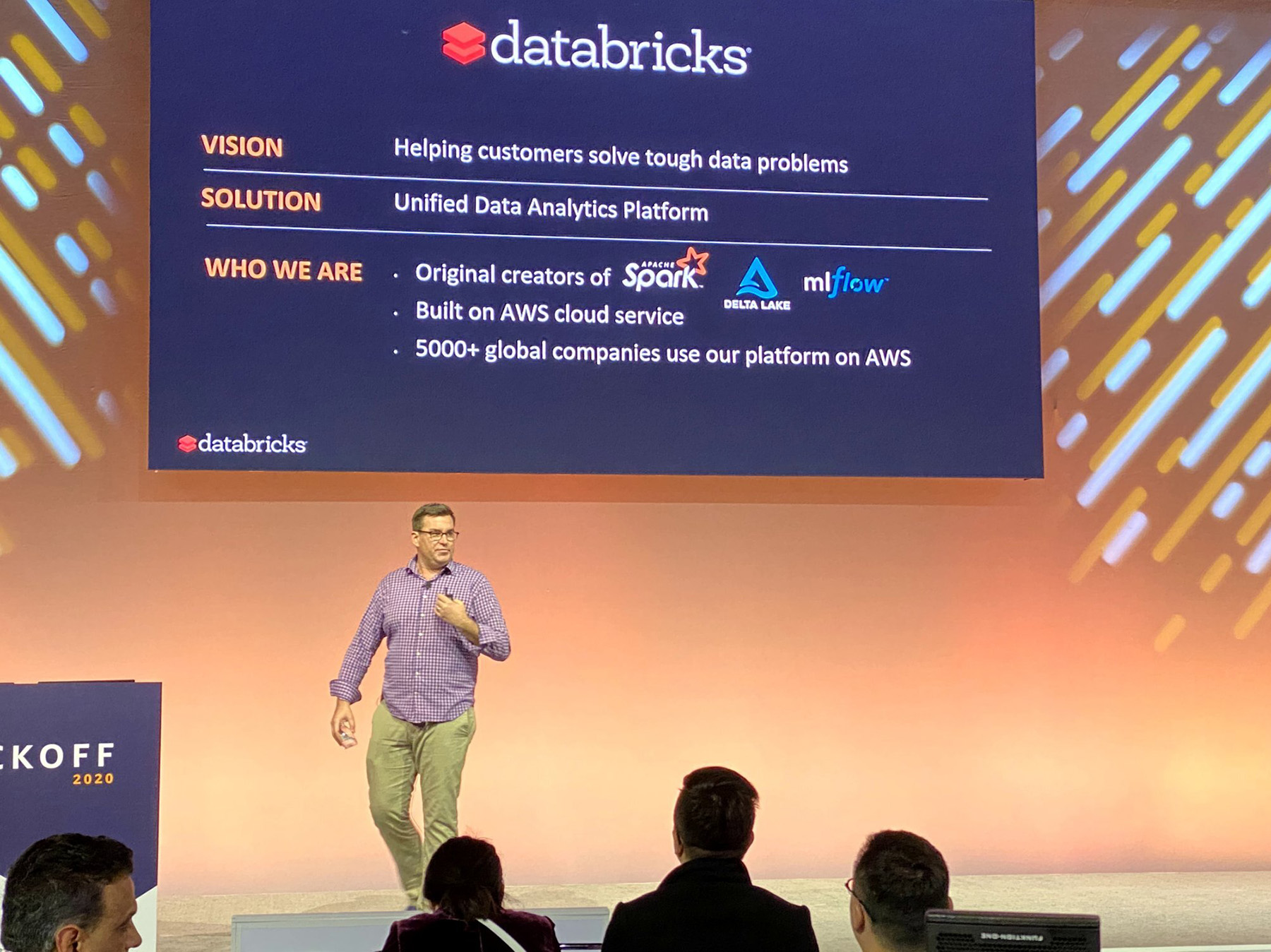 Databricks presenting at AWS Sales Kick-Off 2020