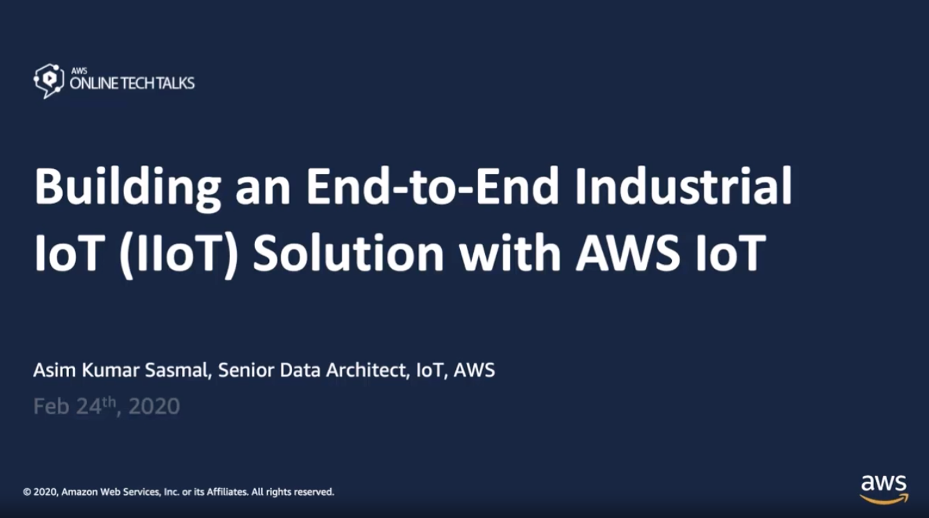 Creare una soluzione di IoT industriale (IIoT) end-to-end con AWS IoT