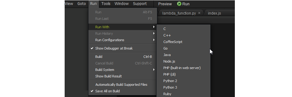 Run Configurations