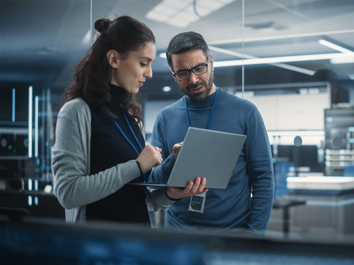 Two colleagues working together