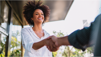 person shaking hands