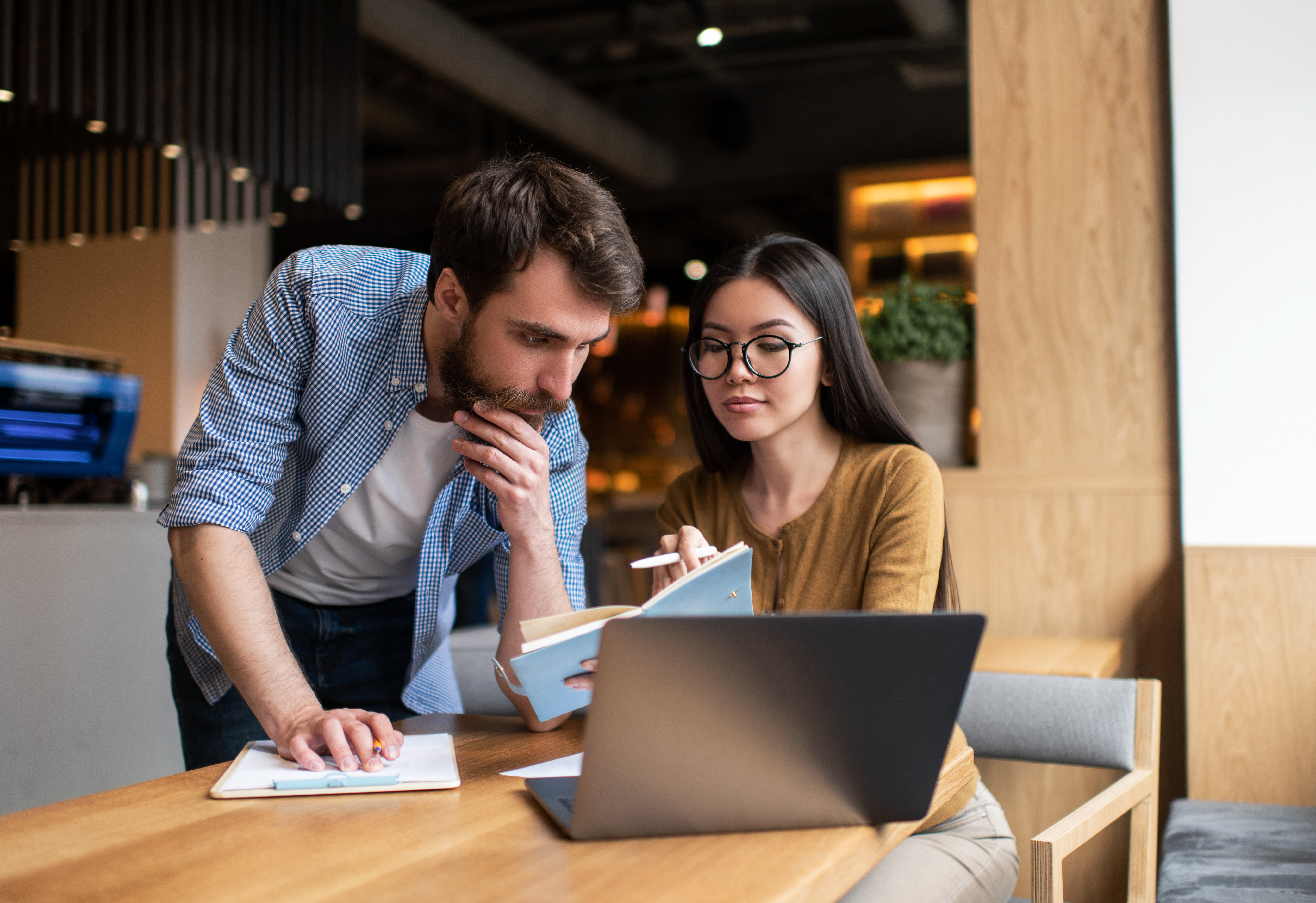 Business colleagues working together