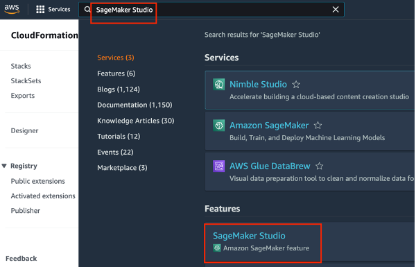 Prepare data for machine learning - check CloudFormation stack status