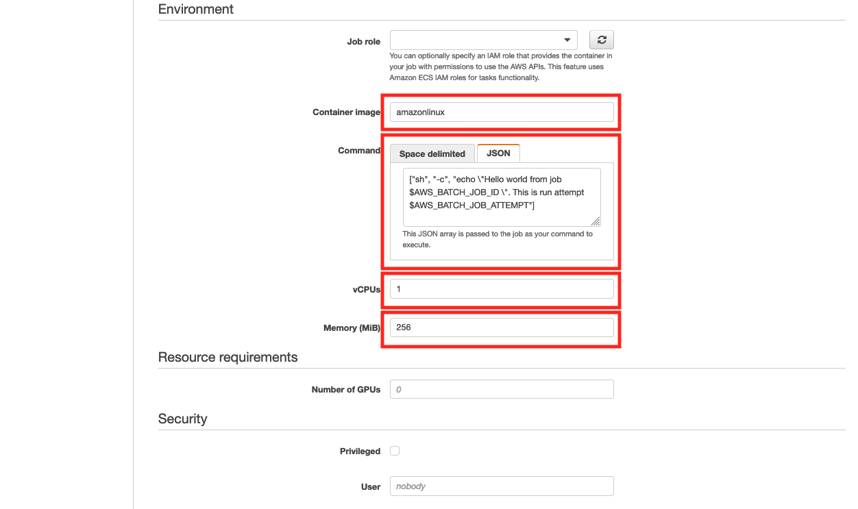 Configure environment