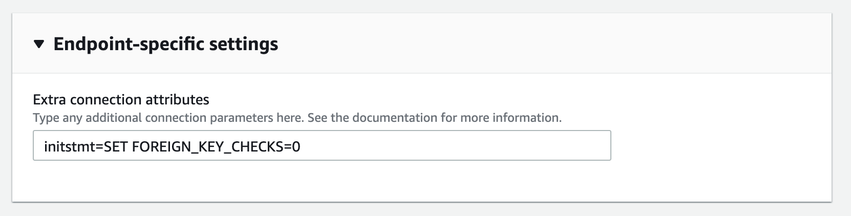 Disable foreign key checks