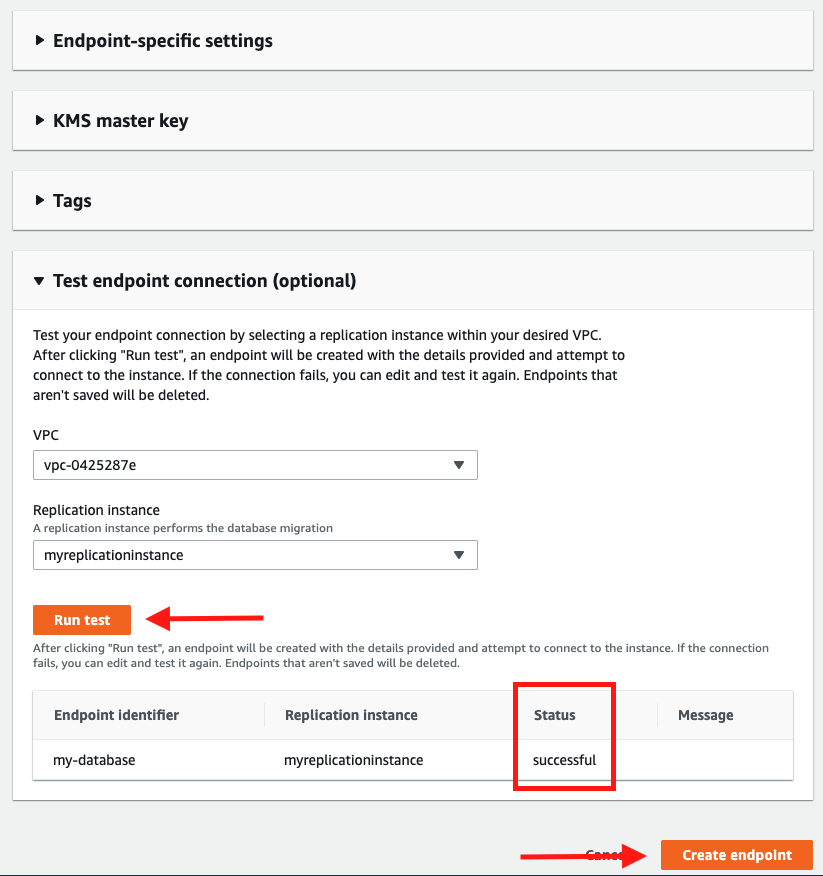 Test the connection to ensure that it was configured correctly